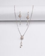 LUXETON SILVER NECKLACE EARRING-DSC03173