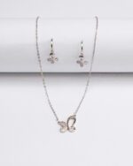 LUXETON SILVER NECKLACE EARRING-DSC03178