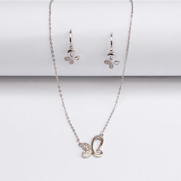 LUXETON SILVER NECKLACE EARRING-DSC03178