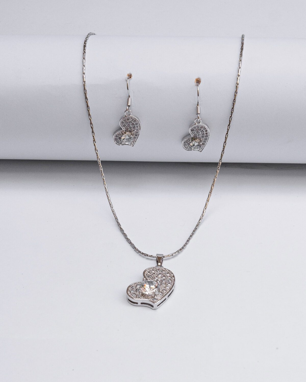 LUXETON SILVER NECKLACE EARRING-DSC03181