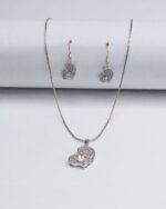 LUXETON SILVER NECKLACE EARRING-DSC03181