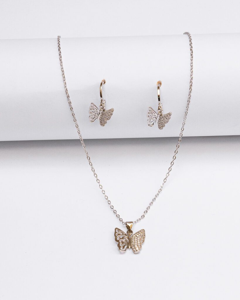LUXETON SILVER NECKLACE EARRING-DSC03186