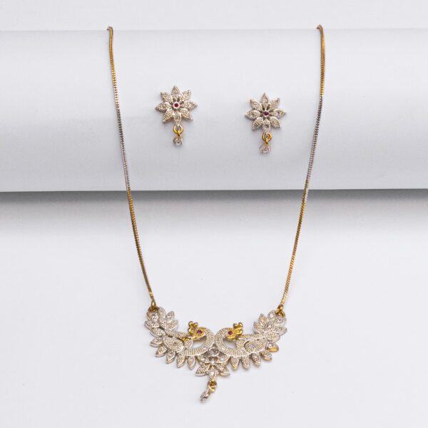 Luxeton SILVER GOLD NECKLACE EARRING-DSC03238