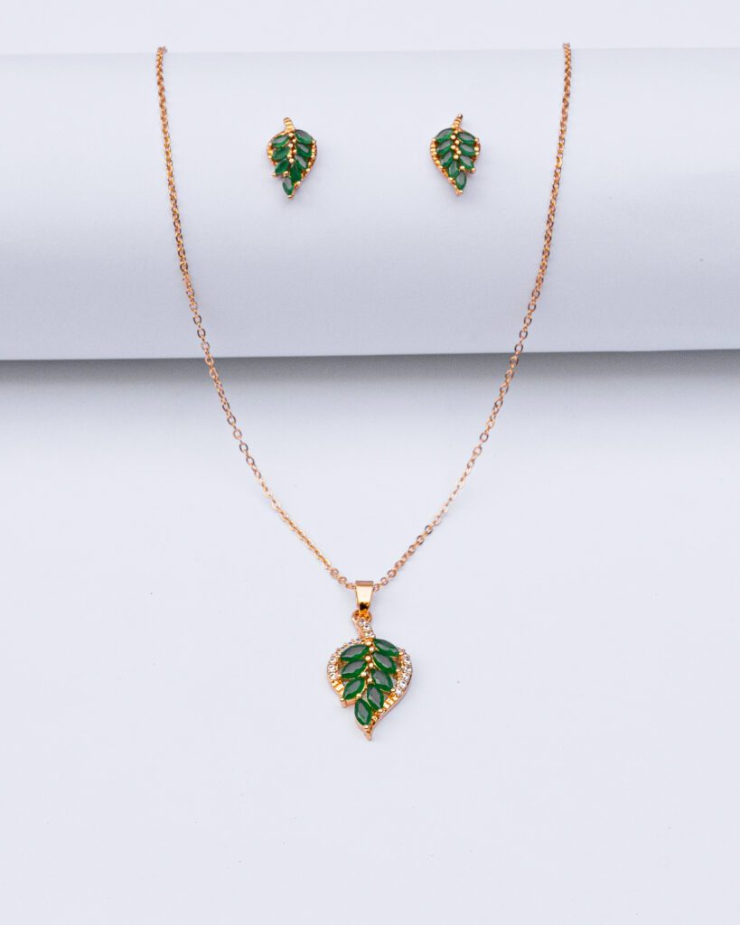 Luxeton GOLD NECKLACE EARRING-DSC03344