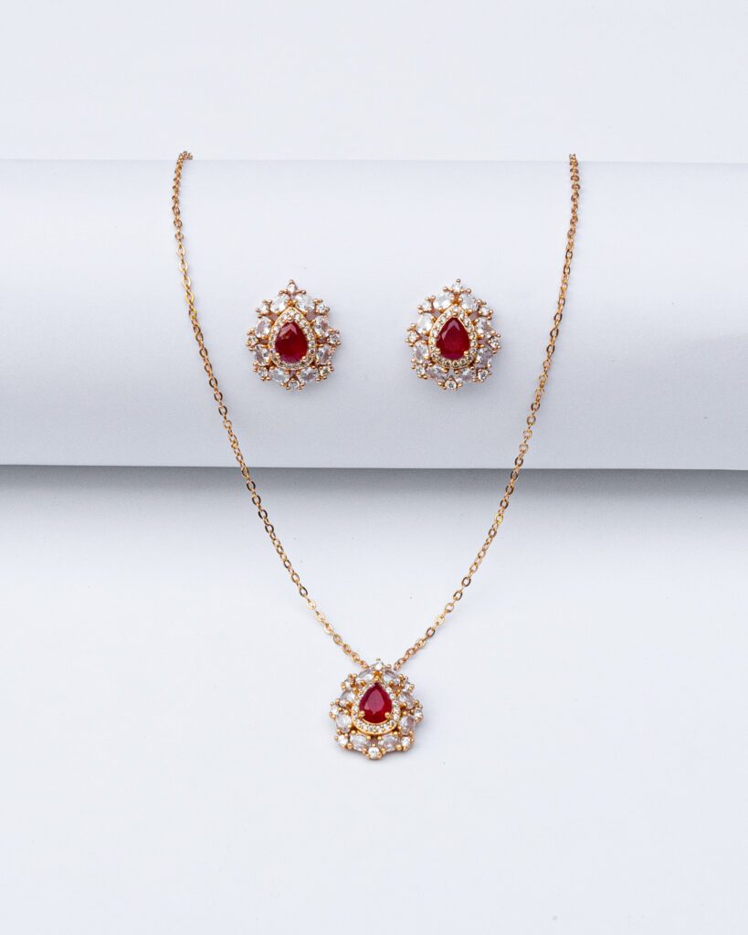 Luxeton GOLD NECKLACE EARRING-DSC03403